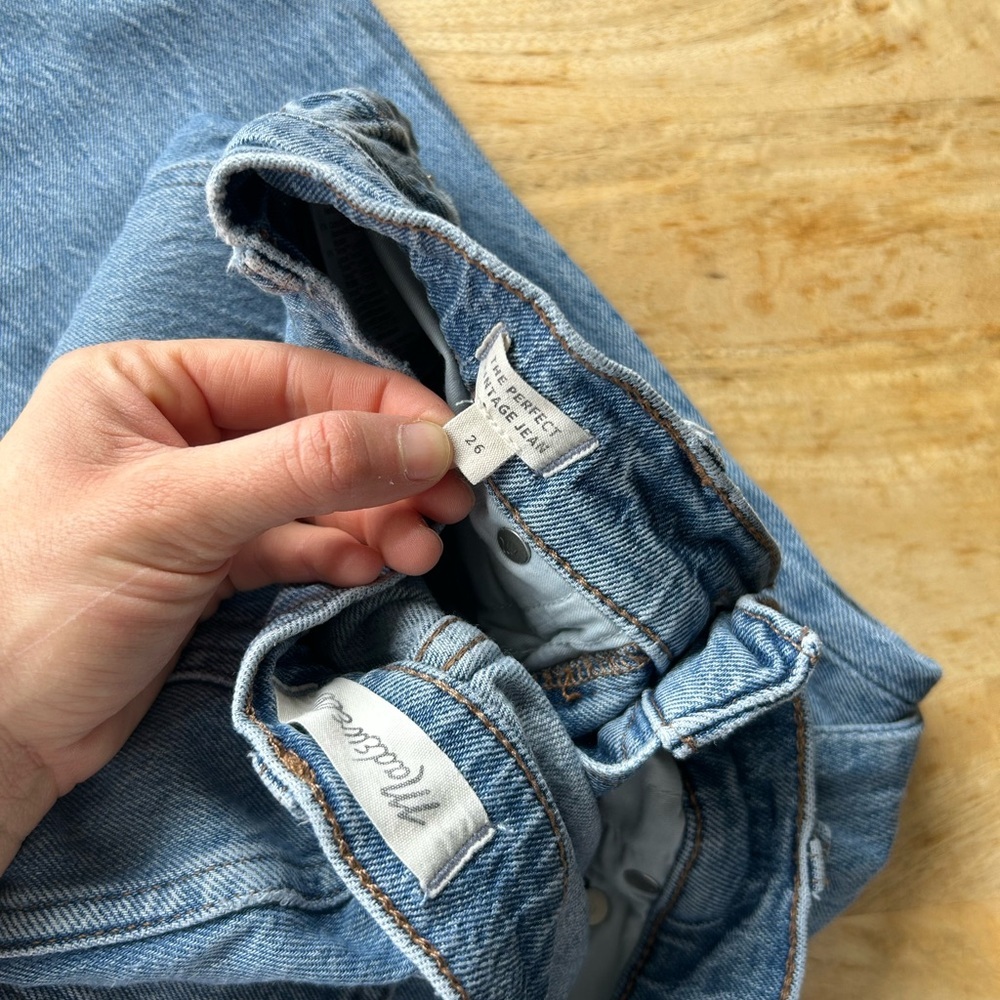 Madewell Blue Denim Jeans perfect vintage - Picture 2 of 2